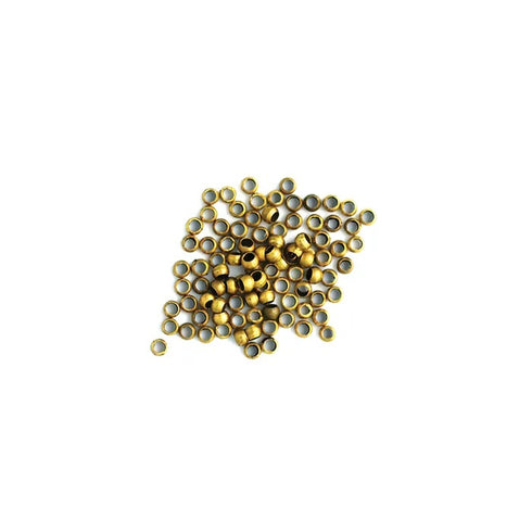2mm Round Metal Alloy Crimpers (available in 8 colours)